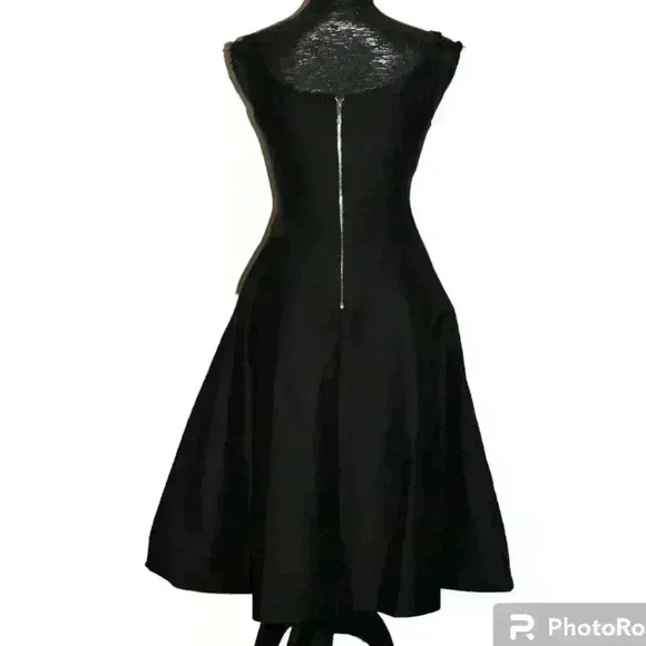 NWOT Kate Spade new without tag Black Tiger Lily Applique Fit & Flare Dress sz 4 - Picture 7 of 15